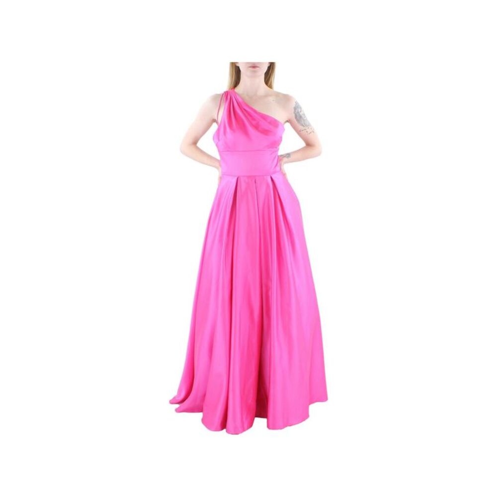 BLONDIE NITES Womens Gown Dress Pink Sleeveless Formal Lined Tulle Juniors 1